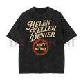 "Helen Keller Denier" Vintage Washed T-Shirt – Absurd Humor Graphic Tee