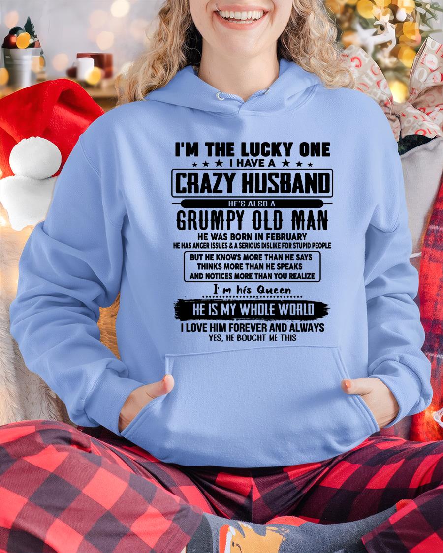 February - I am Lucky One I Have A Crazy Husband - Gift for Wife From Husband - NGHL02 (SKUT-LUCKYONE-02)
