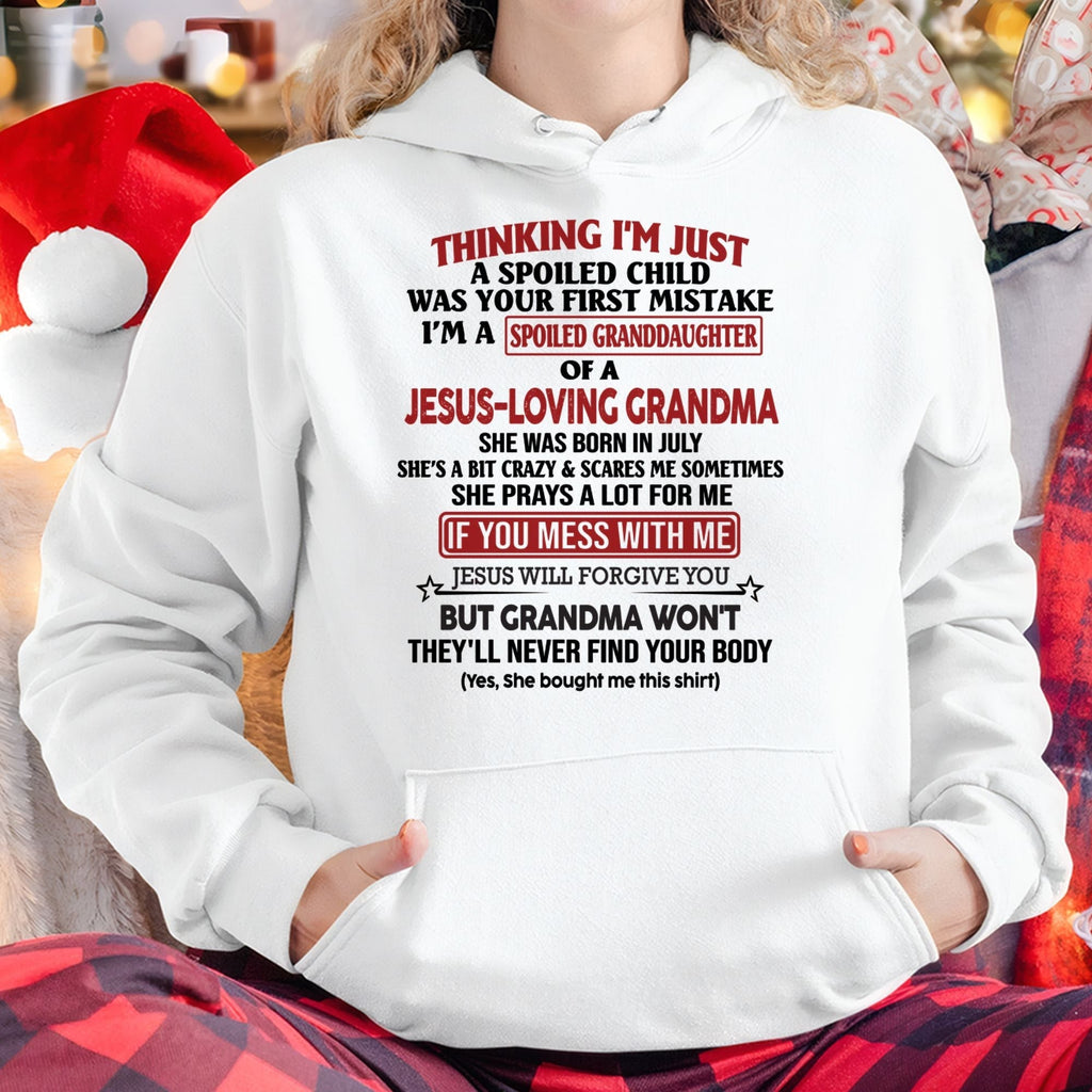 Christian Girl Shirt – Spoiled by Grandma July Edition – From Grandma to Granddaughter NGHL07 (SKU07-181-07)