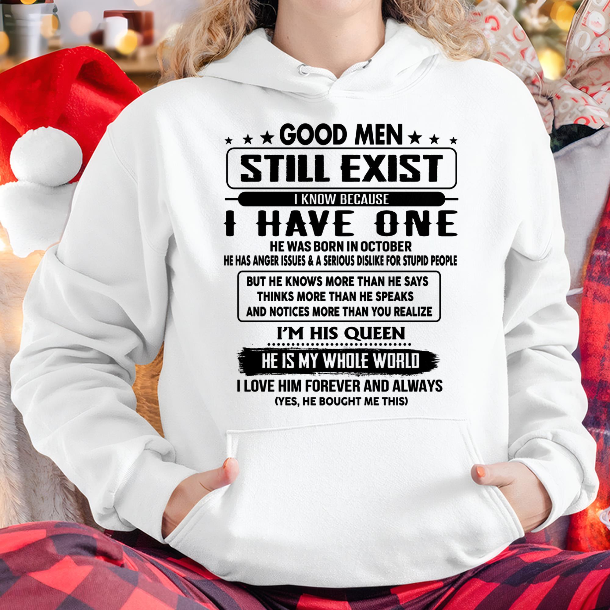 October - Good men Still Exist - gift for your girlfriend, wife from Husband - NGHL10 (SKU-GM-10)