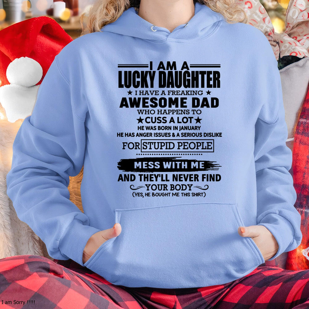 January - I'm Lucky Daughter - Gift for Daughter from Dad - NGHL01 (SKU-T1406DD-01)