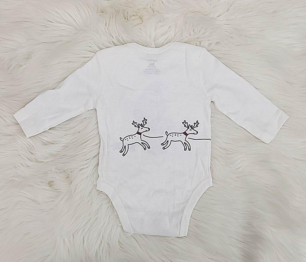 Carter's Infant Bodysuits White ? White Santa Bodysuit ? Infant/3Months