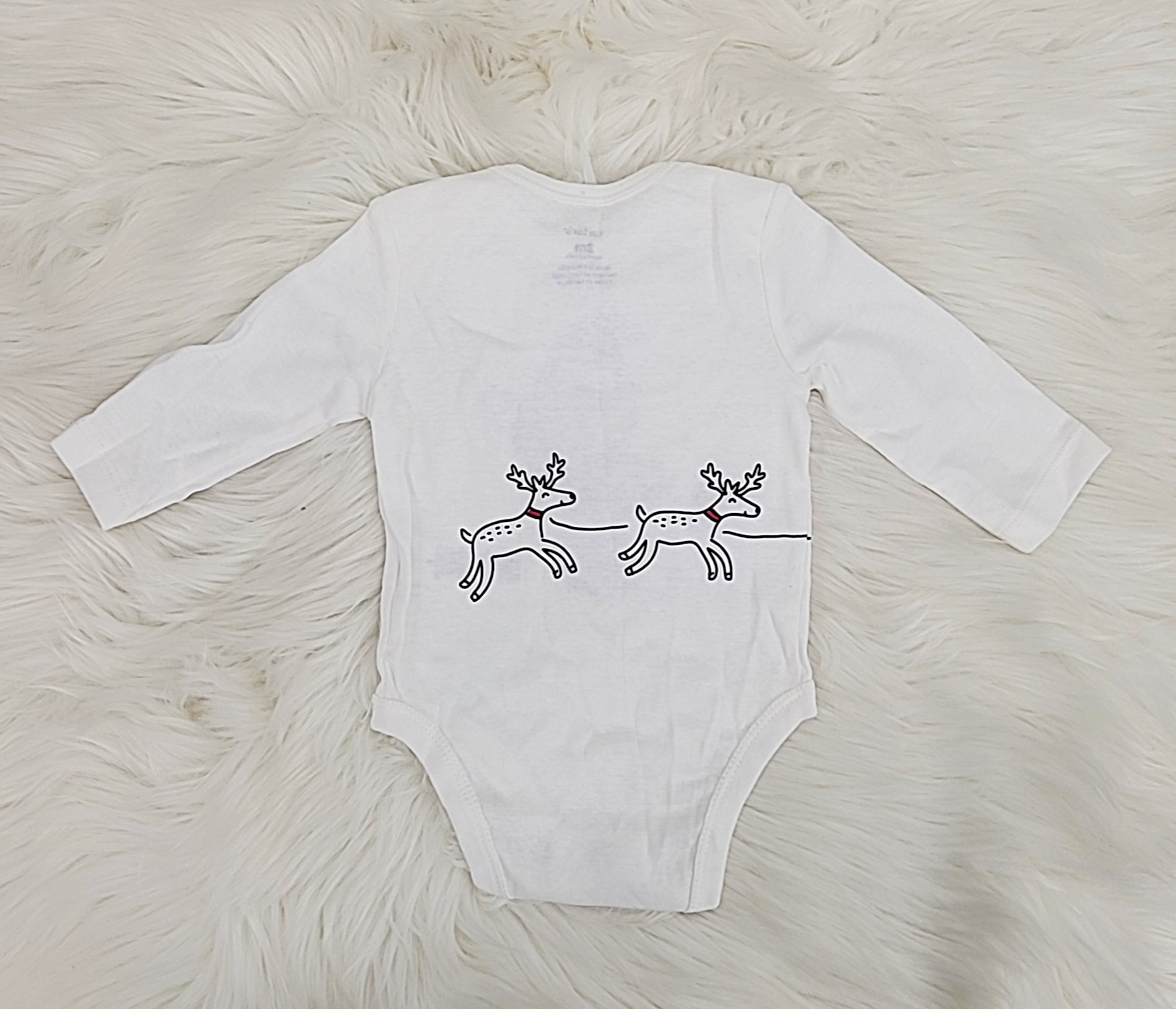 Carter's Infant Bodysuits White ? White Santa Bodysuit ? Infant/3Months