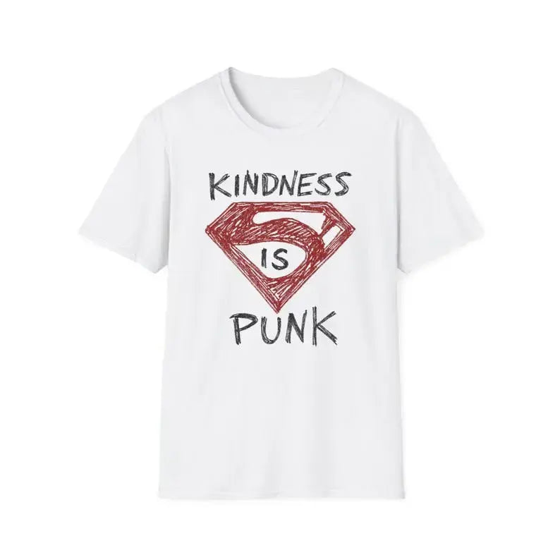 Kindness Is Punk Superman T-Shirt – Bold Motivational Graphic Tee for Men & Women