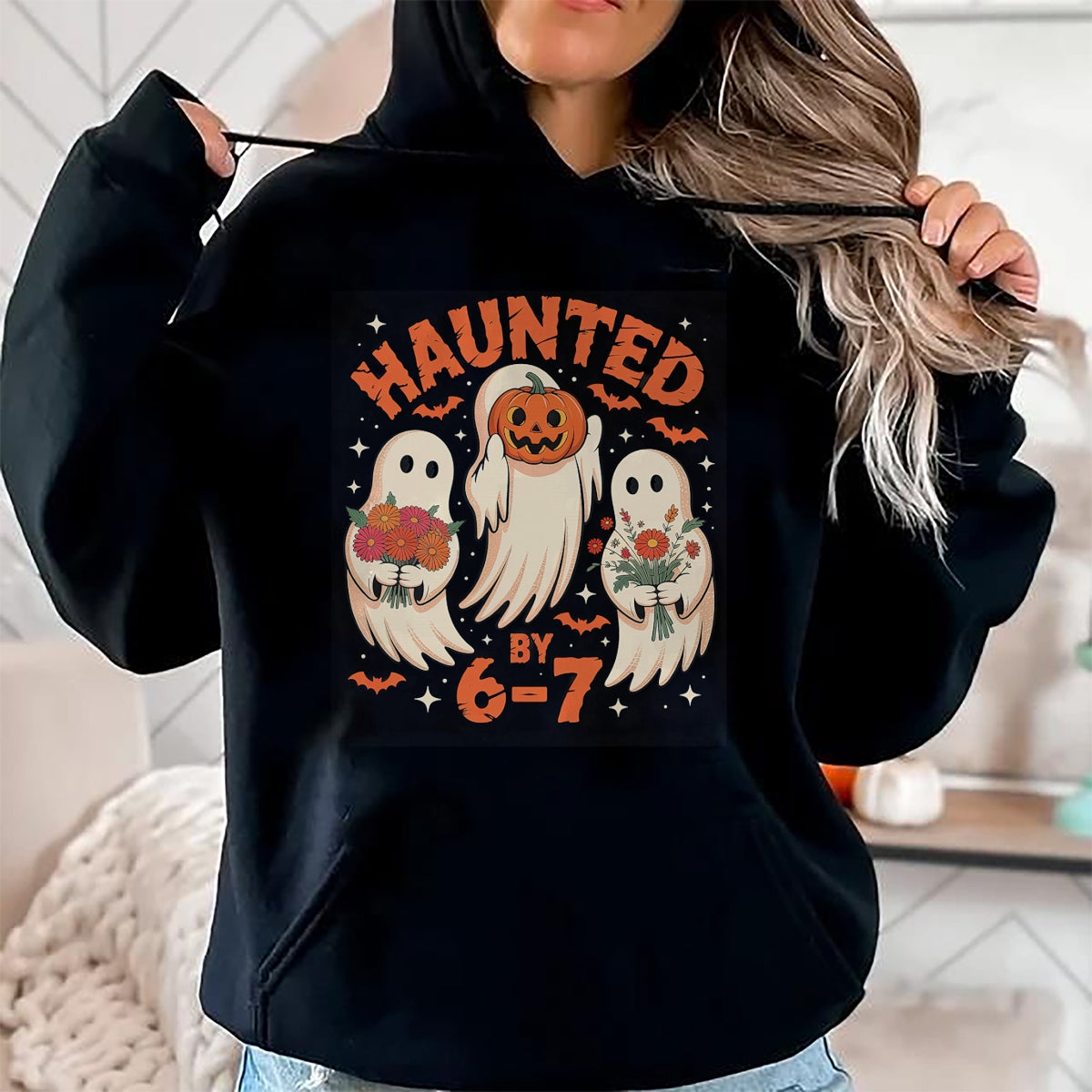 67 Meme Halloween Haunted by 6 7 Six Seven T-Shirt - Halloween Unisex T-Shirt/Hoodie - NGHL00 (Copy)