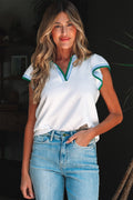 Candace Ruffled Sleeve Collared Blouse