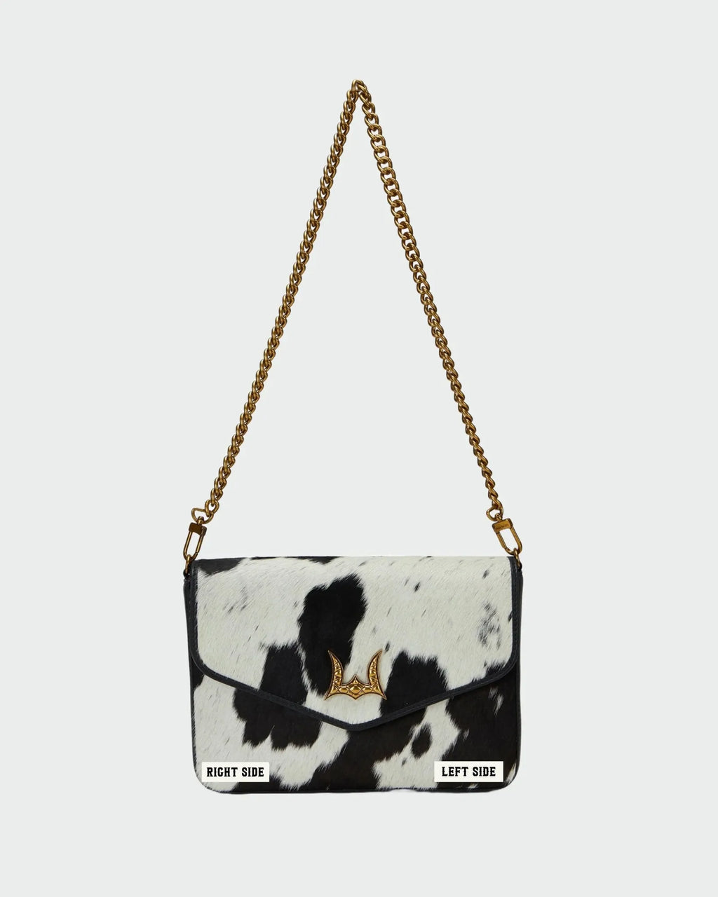 Loyal West LW ON THE GO MEDIUM CHAIN BAG IN COWHIDE AND  CALFSKIN