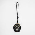 Loyal West HORSE SHOE BAG CHARM IN BLACK & WHITE COWHIDE