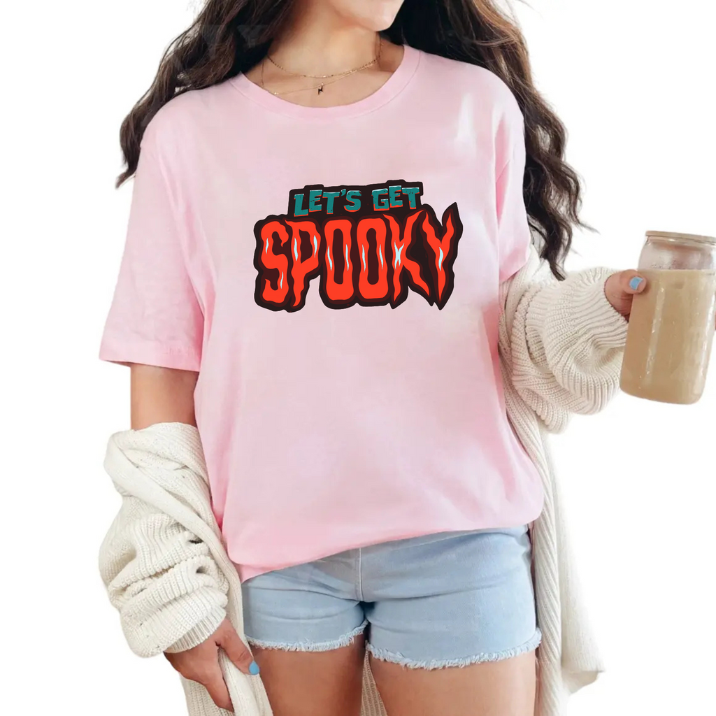 Let’s Get Spooky T-Shirt – Funny Halloween Graphic Tee, Unisex Fall Shirt for Ghost Season & Costume Parties
