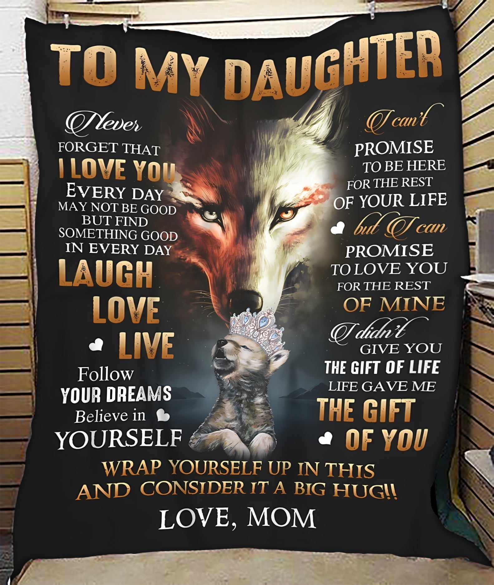 To My Daughter Blanket - From MOM (SKUB07-113) FULL