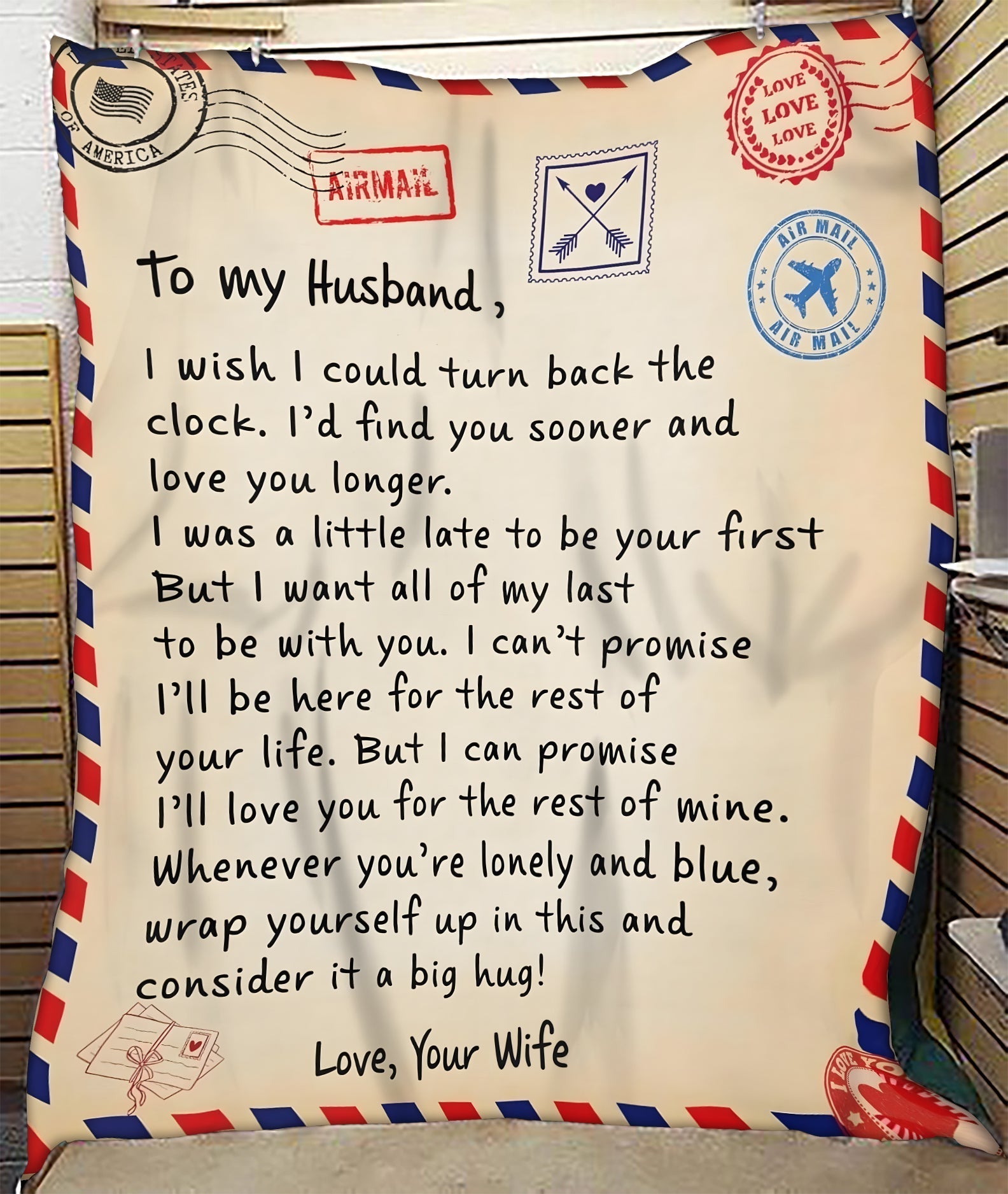 To My Dear Husband Blanket – A Love Letter From Wife