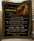 BLANKET FOR DAUGHTER – COMFORT & WARMTH GIFT FROM DAD Sherpa Fleece Quilt Blanket NGHL00 (SKUB12-68)