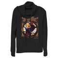Junior's Marvel Retro Seal Cowl Neck