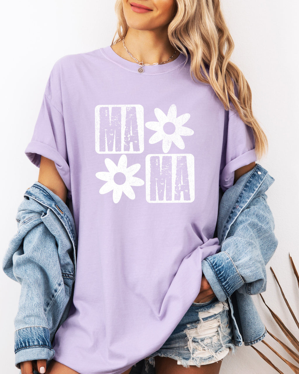Mama Flower Comfort Colors T-Shirt – Floral Graphic Garment-Dyed Mom Tee