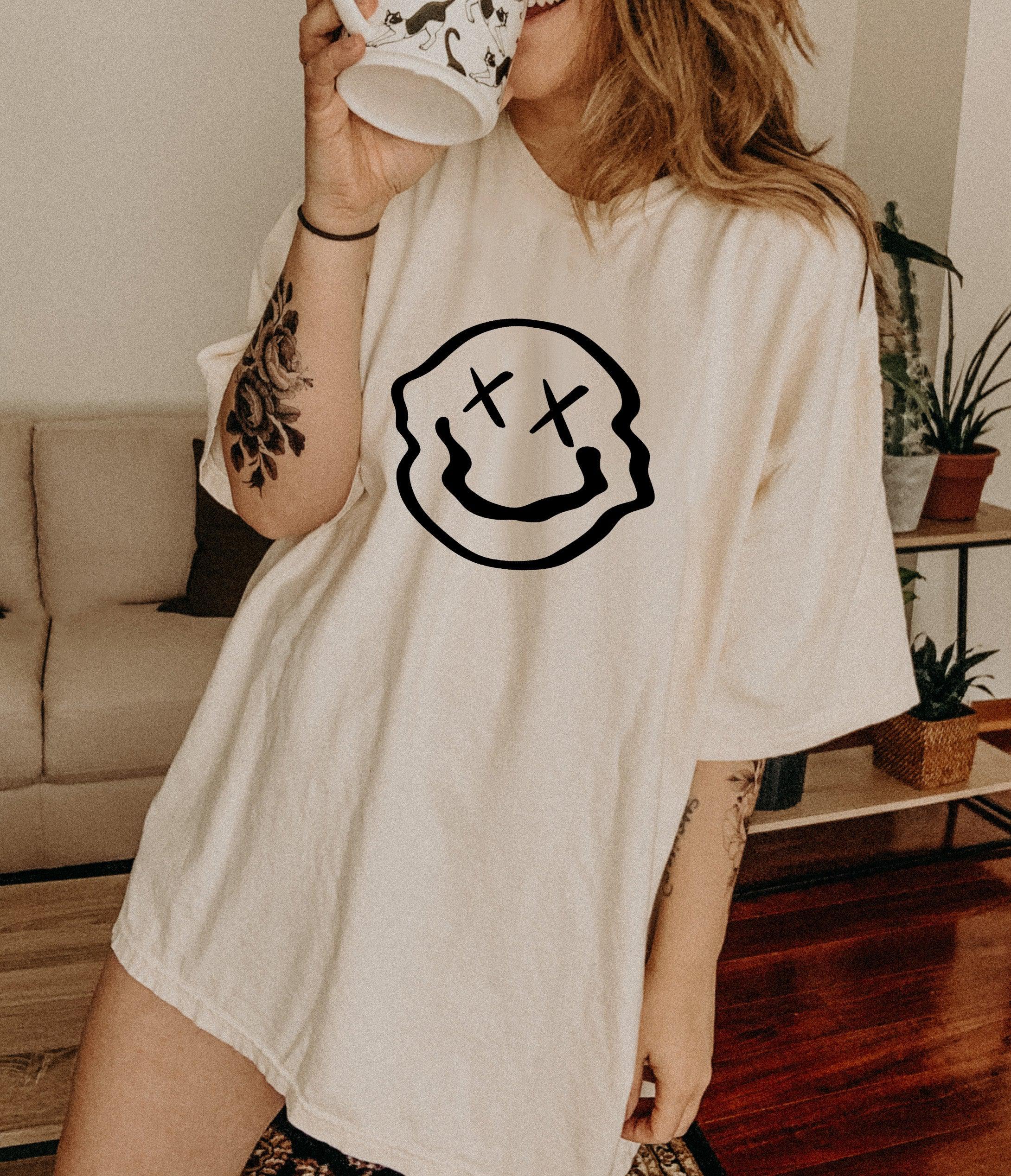 Melted Smiley Comfort Colors T Shirt