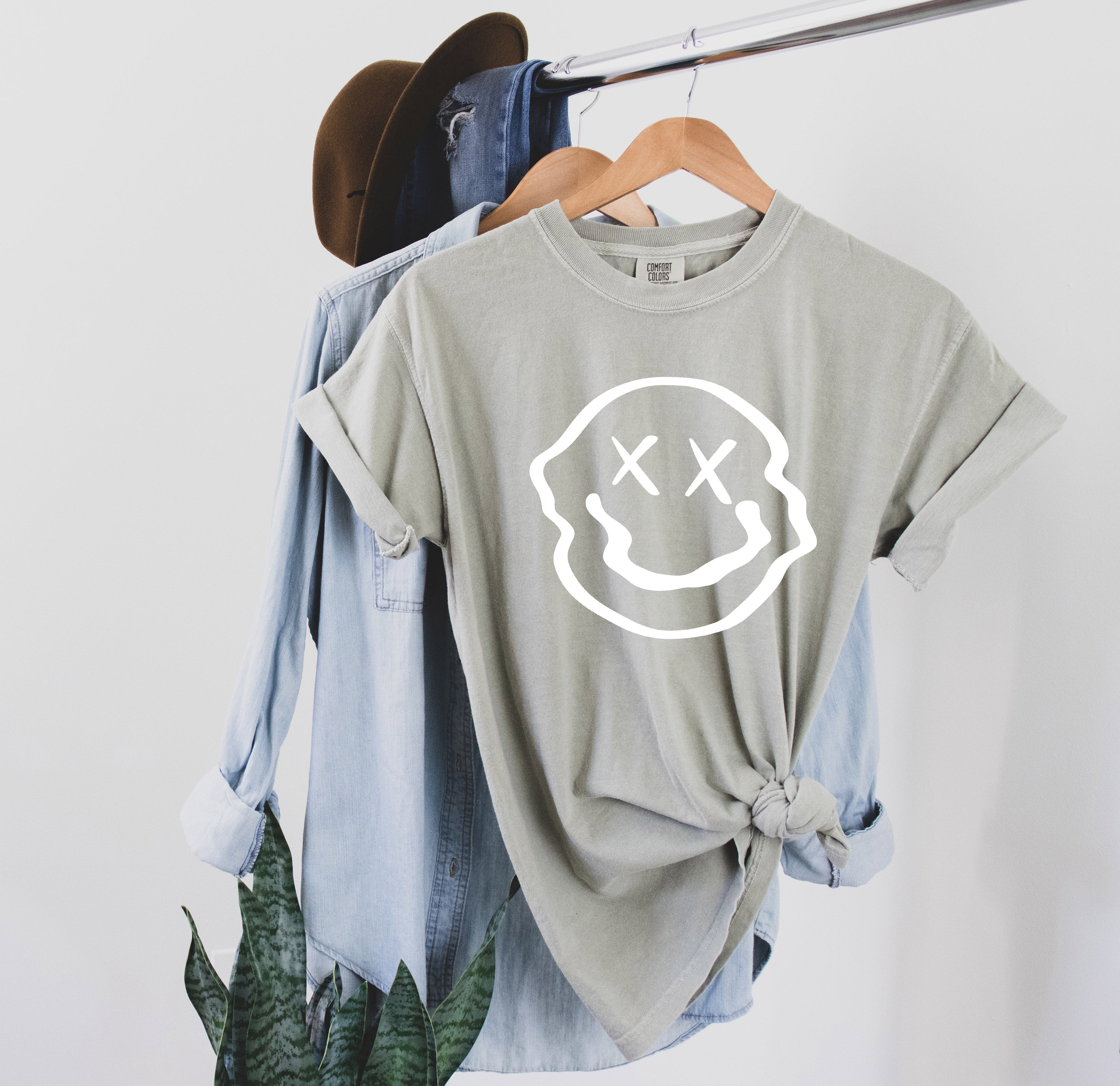 Melted Smiley Comfort Colors T Shirt