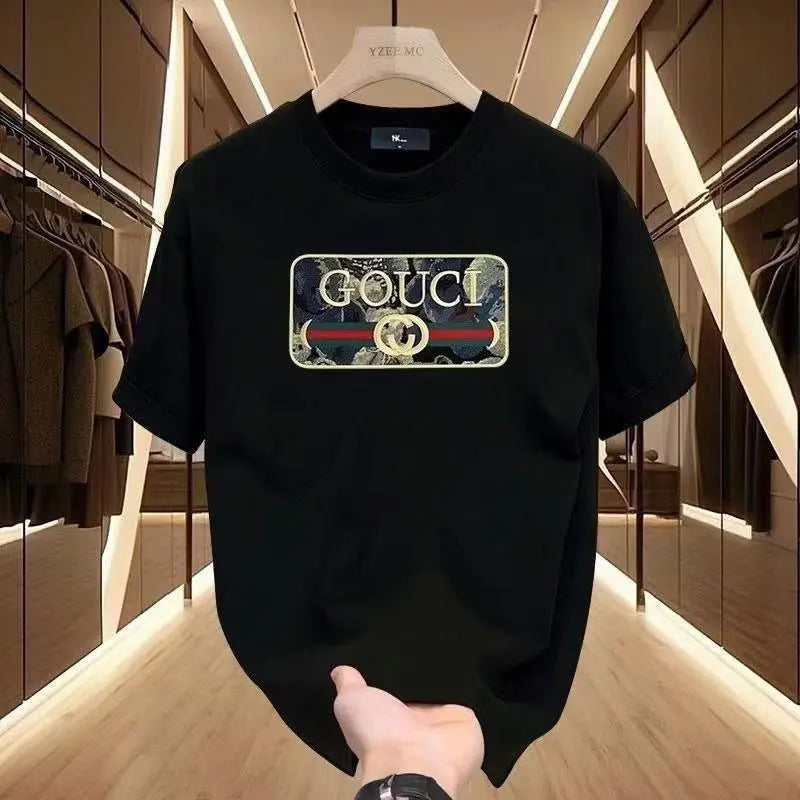 Men’s Cotton Printed T-Shirt – Short Sleeve Loose Fit Summer Top, Casual Streetwear Style Tee