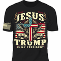 Jesus Is My Savior Trump Is My President Shirt, 47th President Trump Vintage Shirt, Republicans Dark Shirt 682109 - GOP