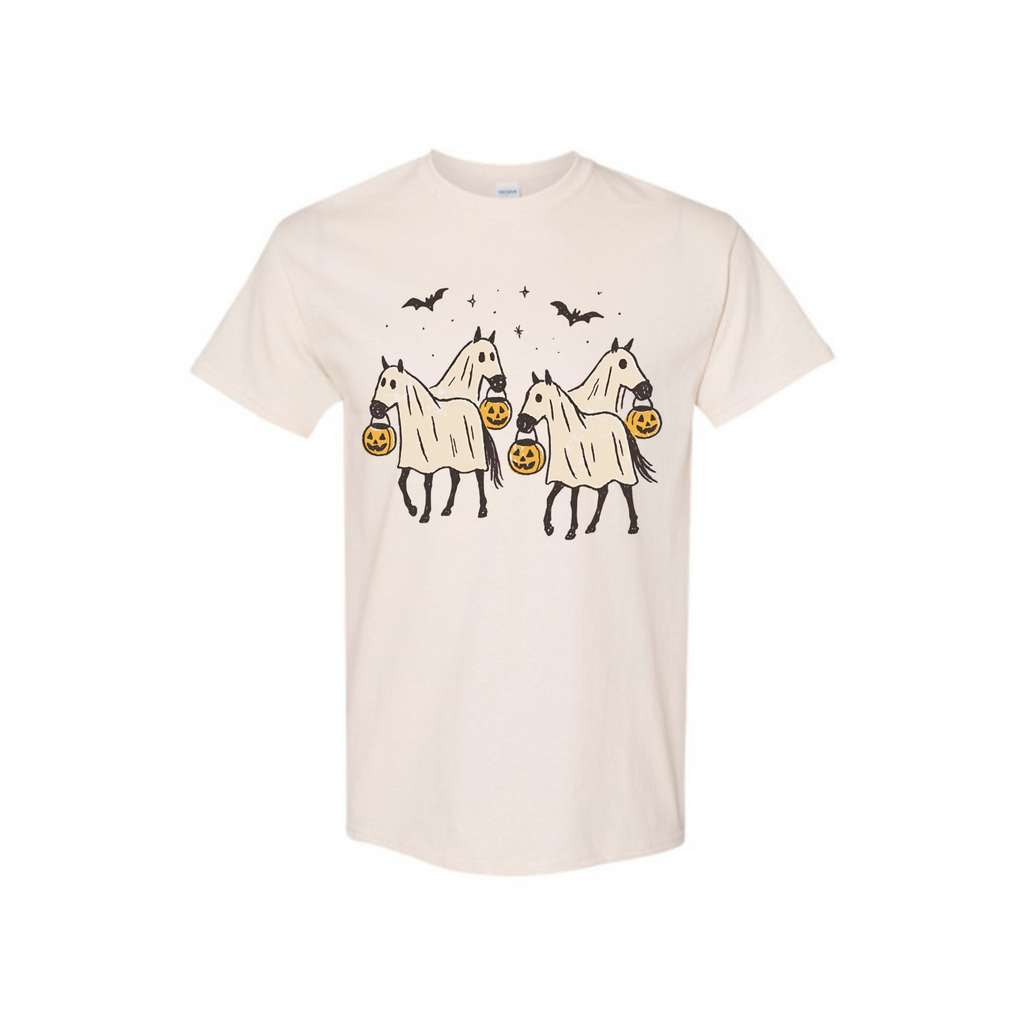 "Night-Mare" Unisex Tee – Creepy Horse Graphic Shirt, Dark Humor Cotton Top