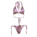 Summer Sexy Sexy Leopard Print Floral Print Halter Banded Bikini Two Piece Sets Women