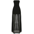 Graceful Tube Top Dress Chest Wrapped Strapless Sexy Vacation Hip Wrapped Mesh Split Dress