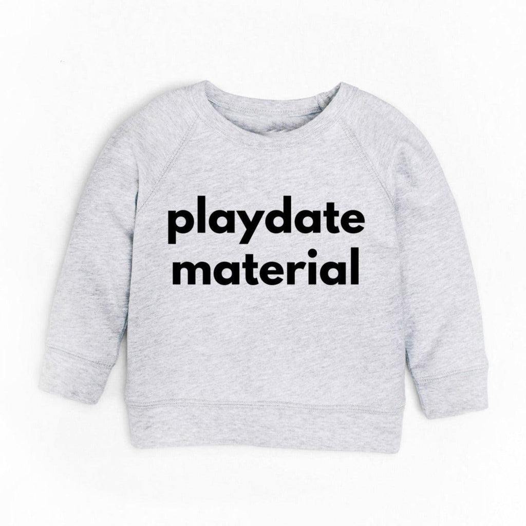 Organic cotton Playdate Material Toddler French Terry Pullover sweatshirt | Baby boy, Toddler boy, Baby girl play shirt