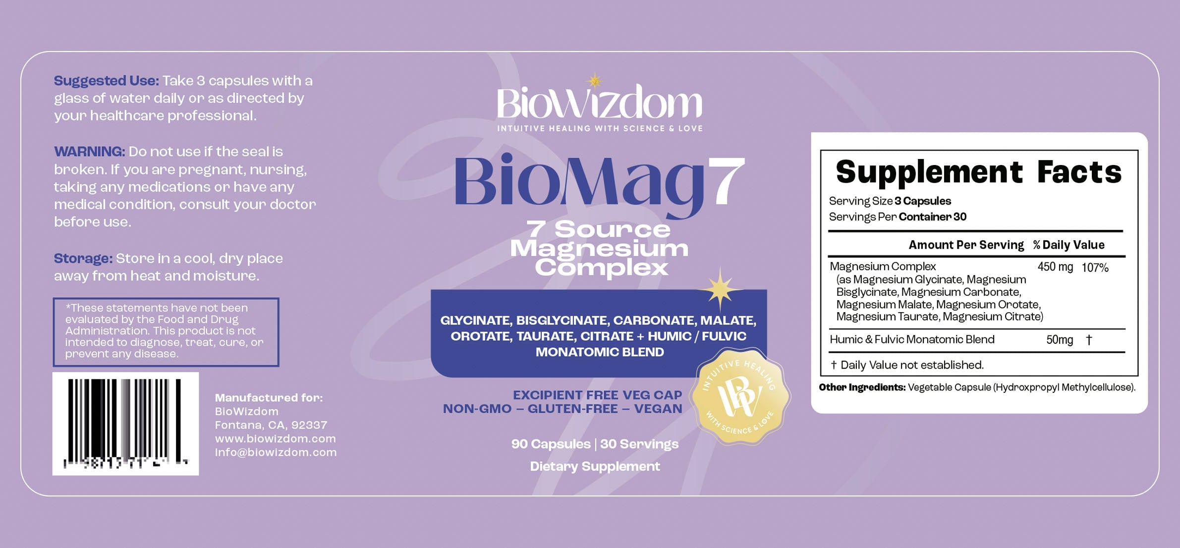 BioMag7 Magnesium Complex 90 caps