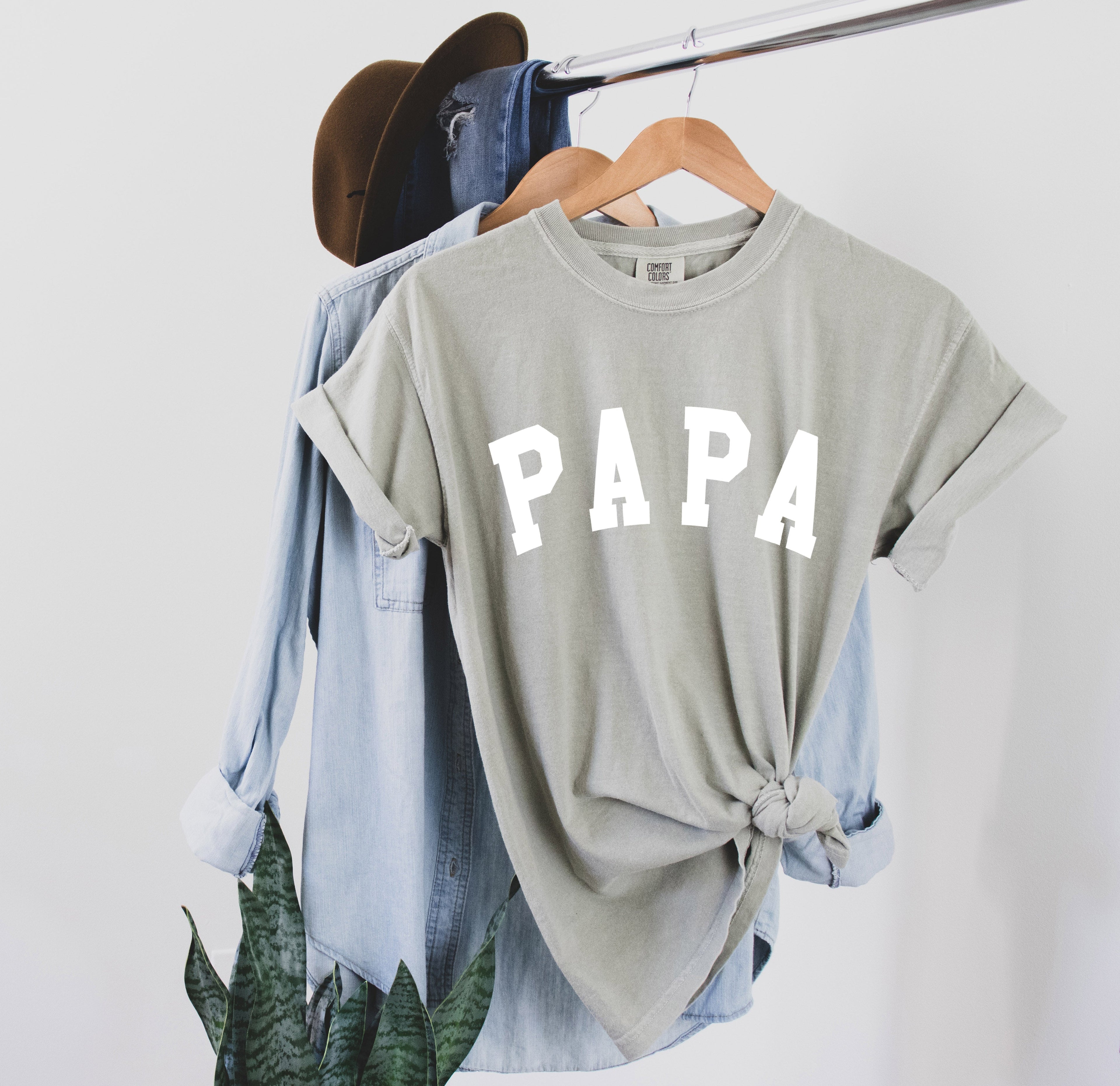 Papa Grandpa Comfort Colors T Shirt (Extended)