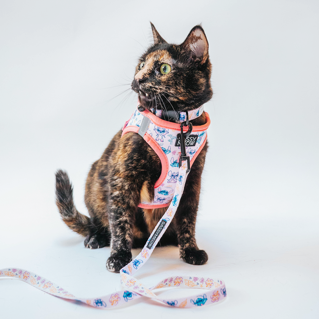 Cat Step-In Harness - Disney's Stitch Peach