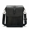 Men's Croc-Embossed Leather Sling Bag – Structured Office Carry