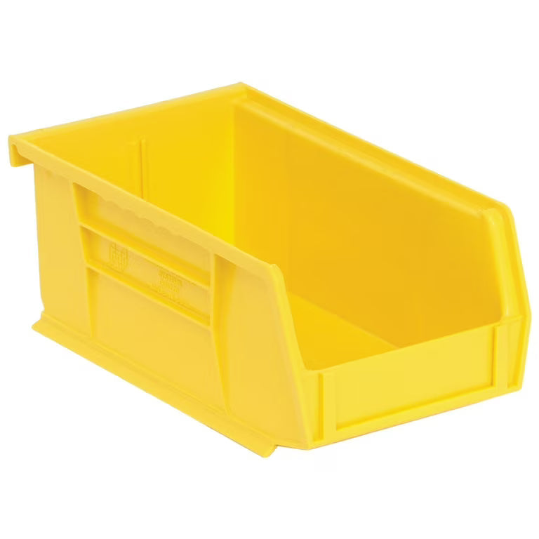 Clear Quantum Storage ULTRA Plastic Bin, Stacking & Hanging, 4-1/8 W x 7-3/8 D x 3 H