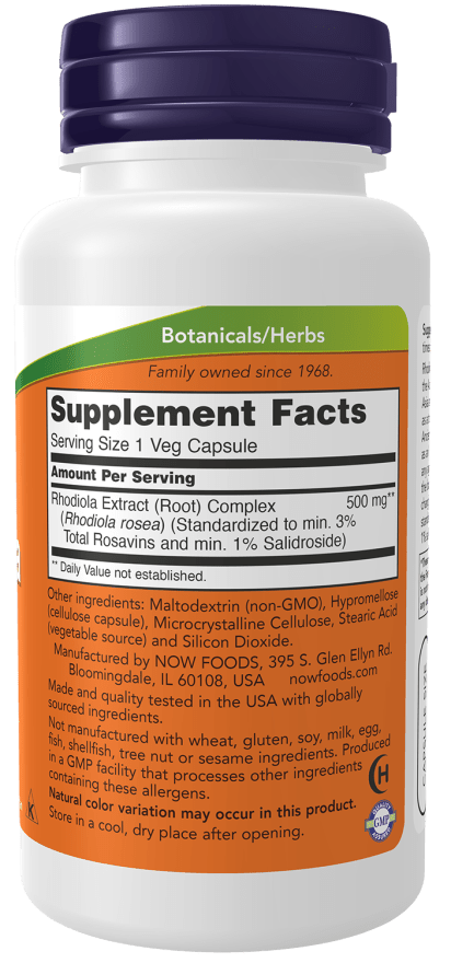 Rhodiola 500mg Ext. 3%