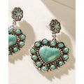 Placid Heart Earrings In Blue