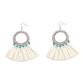 Cornbrush Dancers Earrings In White