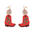 Cactus Rose Boot Earrings