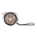 Rustler's Relic Handtooled Leather Coin Pouch in Amber Tan