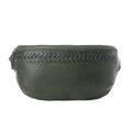 Myra Zidana Amarillo Handstitched Veg Tanned Leather Fanny Pack in Saddle Moss