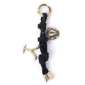 Myra Yellowstone Lariat Loop Leather Key Fob in Midnight Onyx