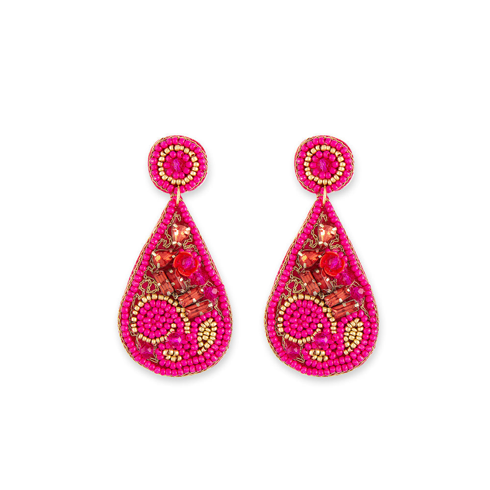 Rose Garden Beaded Earrings