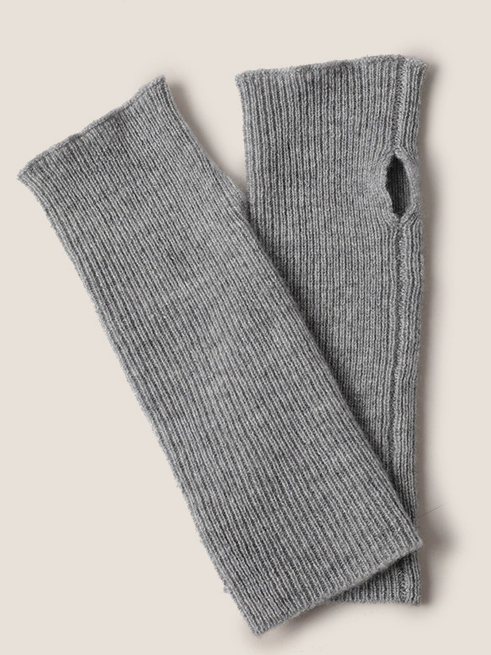 100% Cashmere Fingerless Knit Gloves
