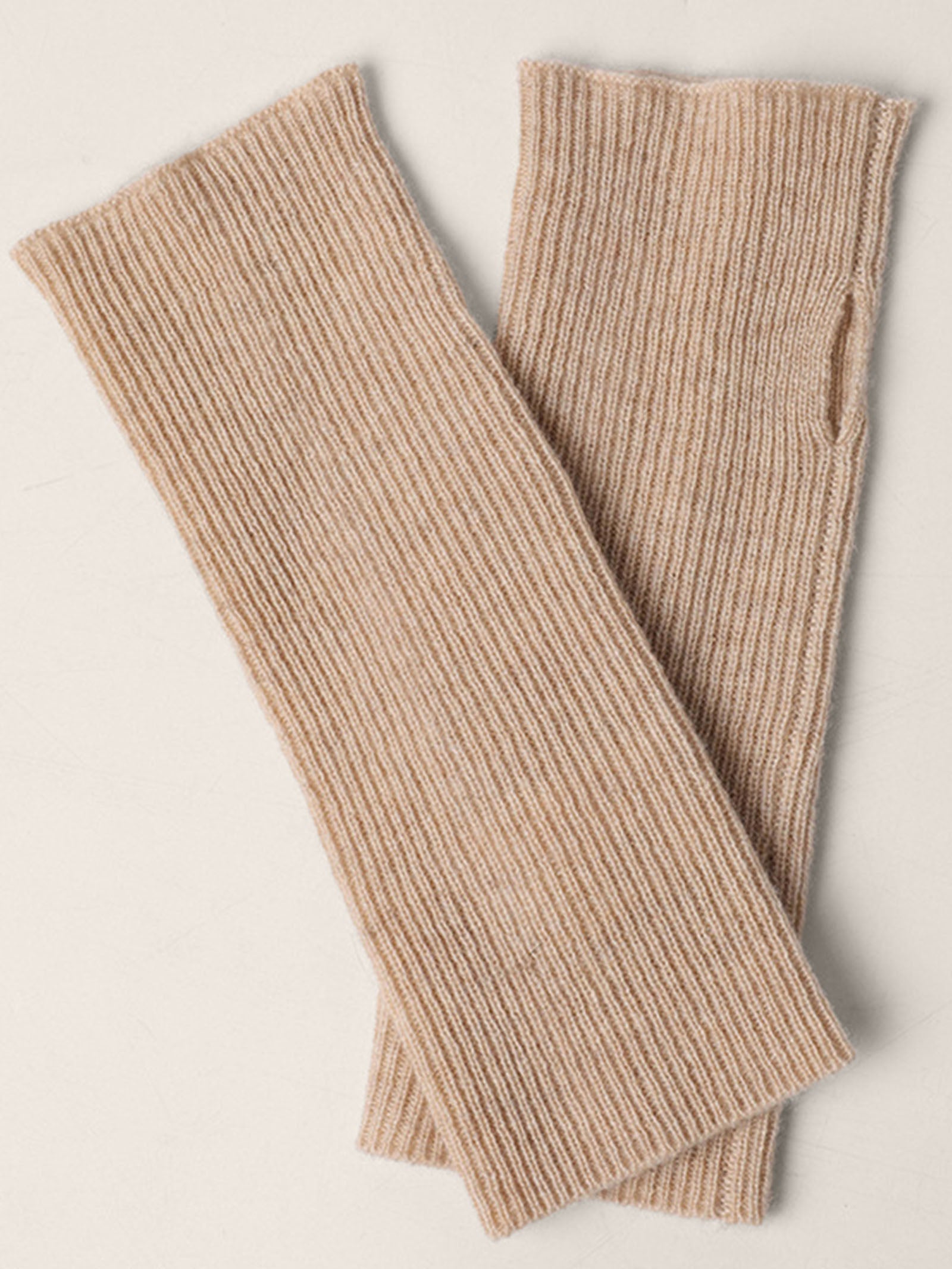 100% Cashmere Fingerless Knit Gloves