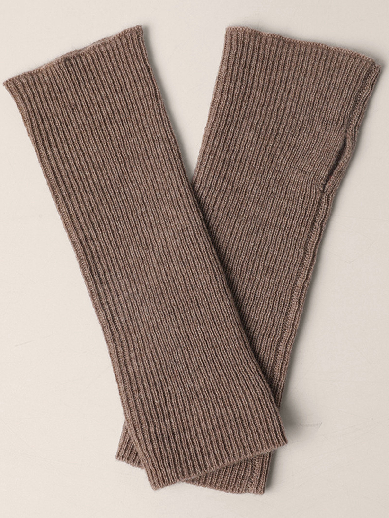 100% Cashmere Fingerless Knit Gloves
