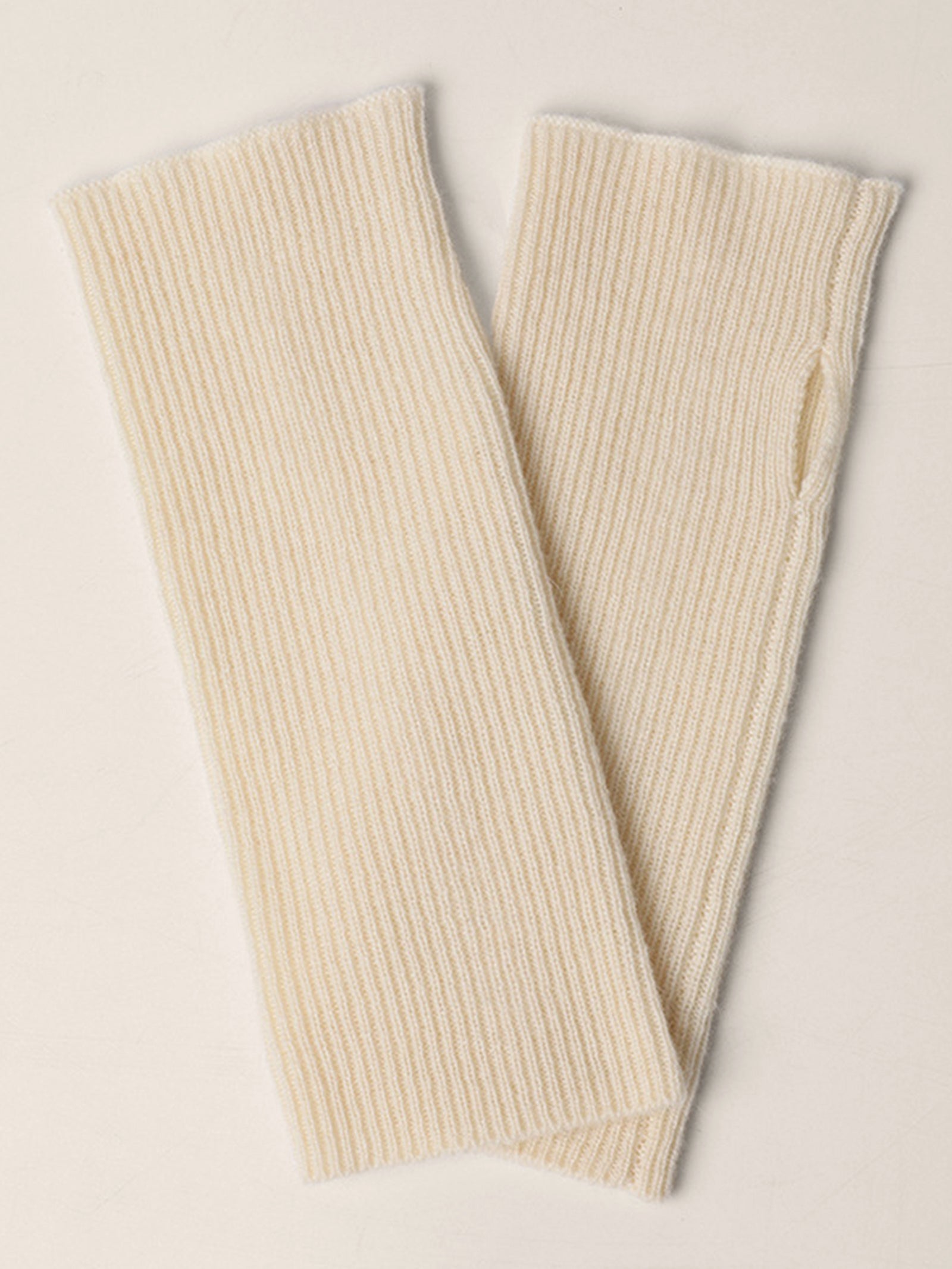 100% Cashmere Fingerless Knit Gloves