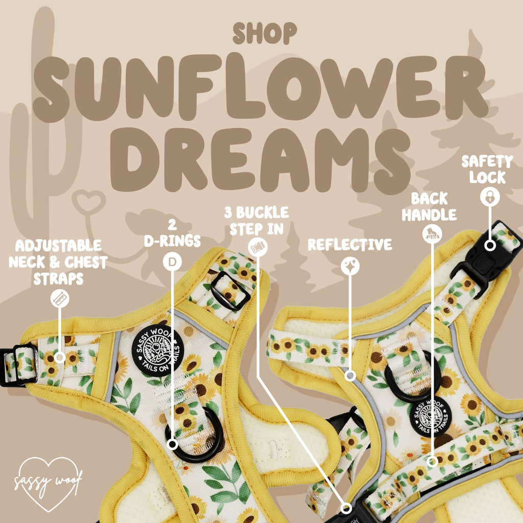 Dog Step-In Harness - Sunflower Dreams