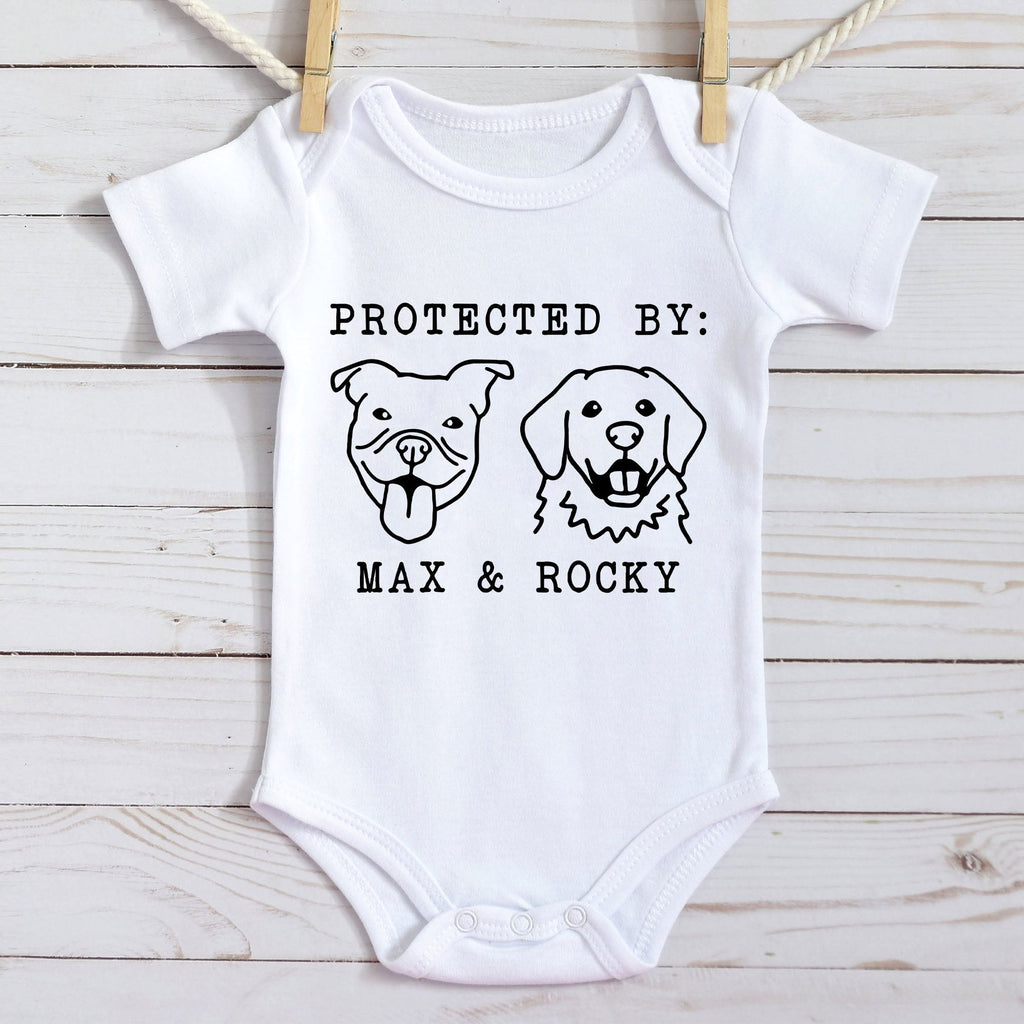 Protected By Dog Personalized Custom Photo Shirt For Kids C782