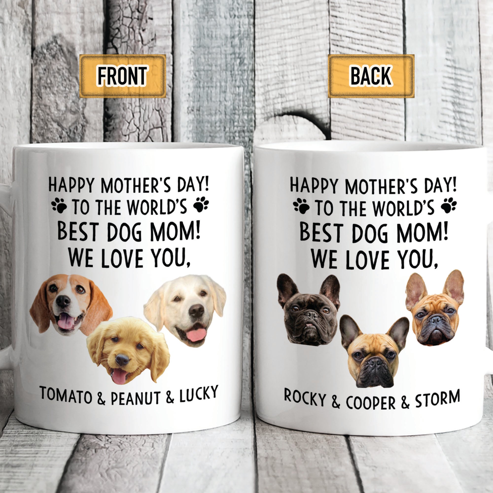 To The World Best Fur Dad Personalized Custom Photo Dog Cat Pet Mug C569