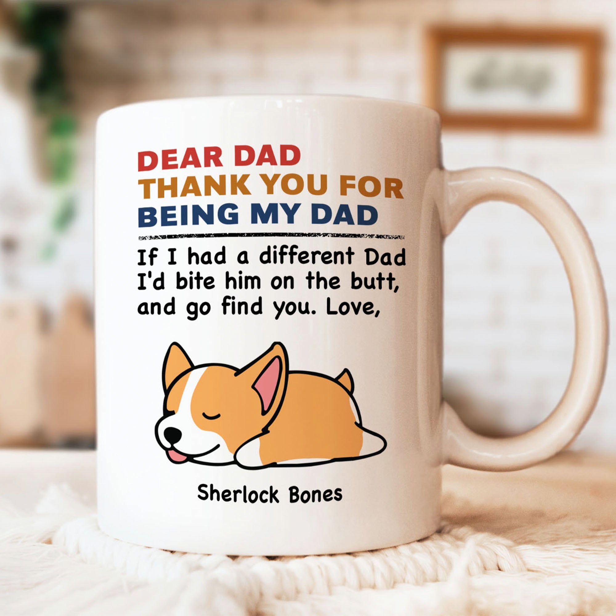 Bite The Butt Personalized Custom Dog Mug C811