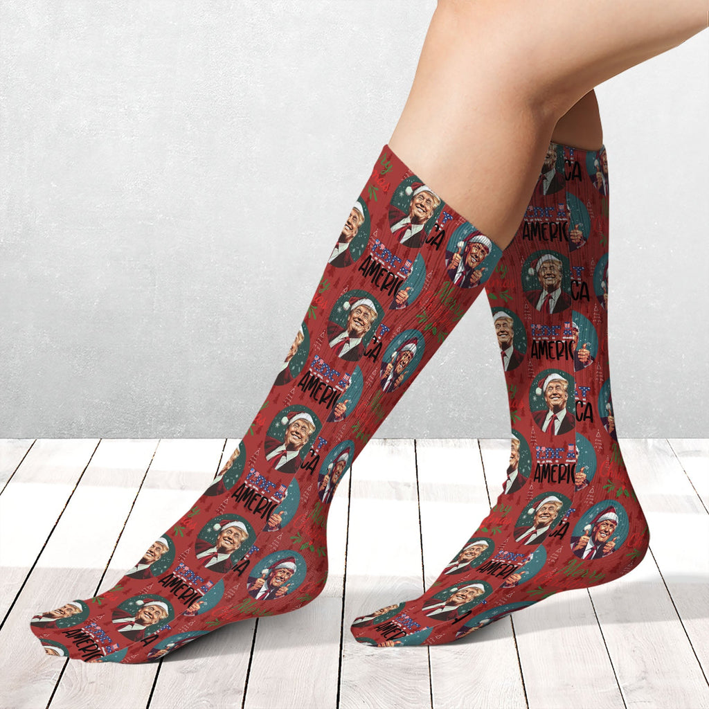 Trump Great America Socks, Republican Gift for Christmas, MAGA Gift , Gift For Trump Supporters 681830 - GOP
