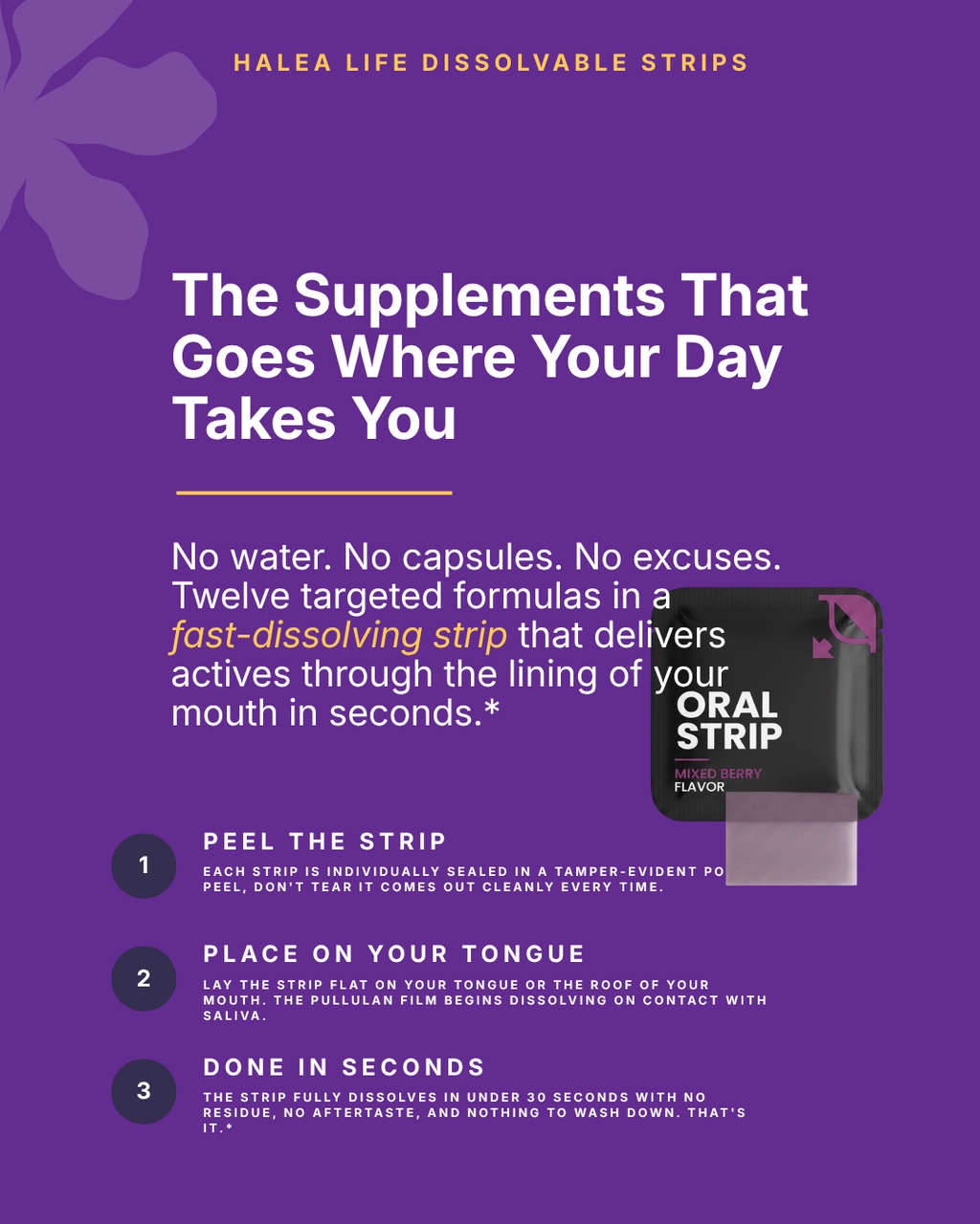 Herbal Recovery Strips - Turmeric, Grape Seed & Liver Support
