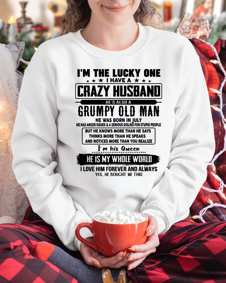 July - I am Lucky One I Have A Crazy Husband - Gift for Wife From Husband - NGHL07 (SKUT-LUCKYONE-07)